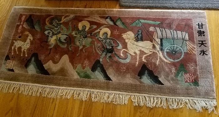 Wool area rug, approx 2 x 4