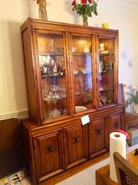 Lane china cabinet with glass shelves