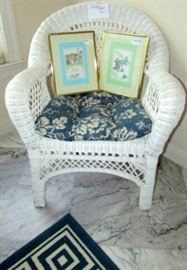 One of3 wicker chairs