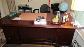 L-shaped executive desk