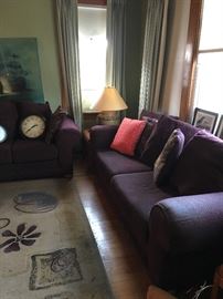 This couch and loveseat and pillows can all be yours for under $100!