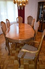 French style table and chairs 