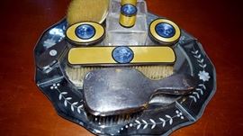 one of the best French and sterling  enamel.dresser items we have had in quite awhile
