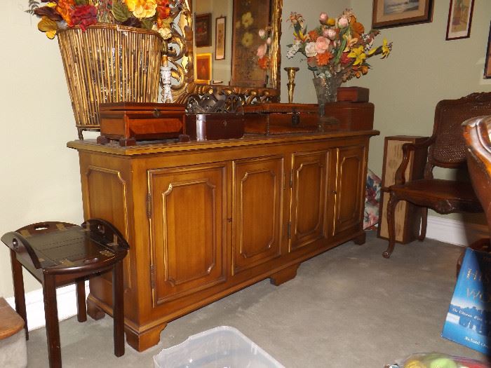 Credenza with turntable & drawers