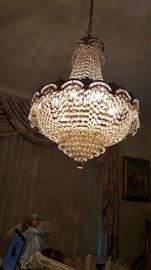 Vintage 1970's Crystal Chandelier
28 inches 