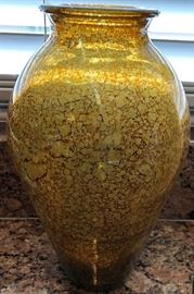 Amber Marbled Vase