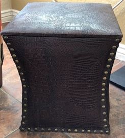Crocodile-Look Ottoman