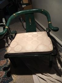 Century Lacquer Oriental Horseshoe Chair