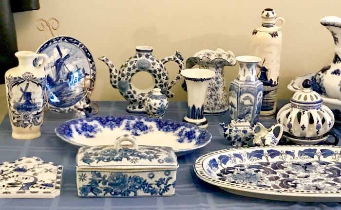Delft, Blue Flow, and Blue Transfer china