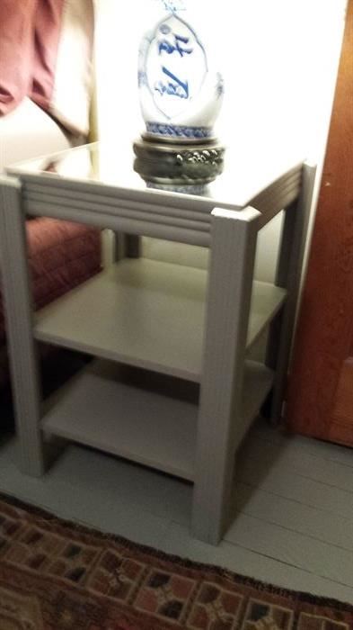 Painted deco side table