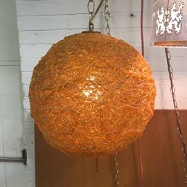Mid-Century Hanging Spaghetti Lamp 