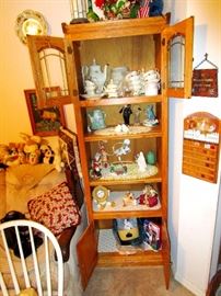 Display shelves and cabinet