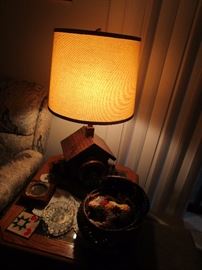 Water wheel lamps--three of them by Bennington Pine