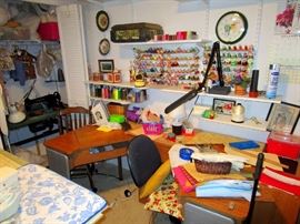 Sewing Room---everything imaginable for sewing and leather work is here