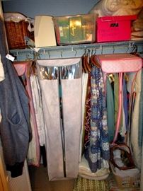 Table cloths, sheets and bed covers all hand made and unused