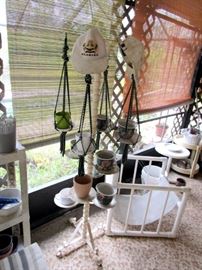 Tube patio furniture and garden planters