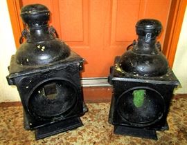 Steam Engine Kerosene Frontal Lanterns--1800s