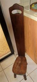 Antique birthing stool for midwife