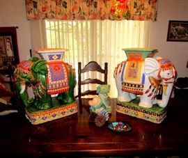 Vietnamese Elephants & Foo Dog brought back from the Vietnam War