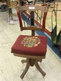 Victorian Needlepoint Steno Chair