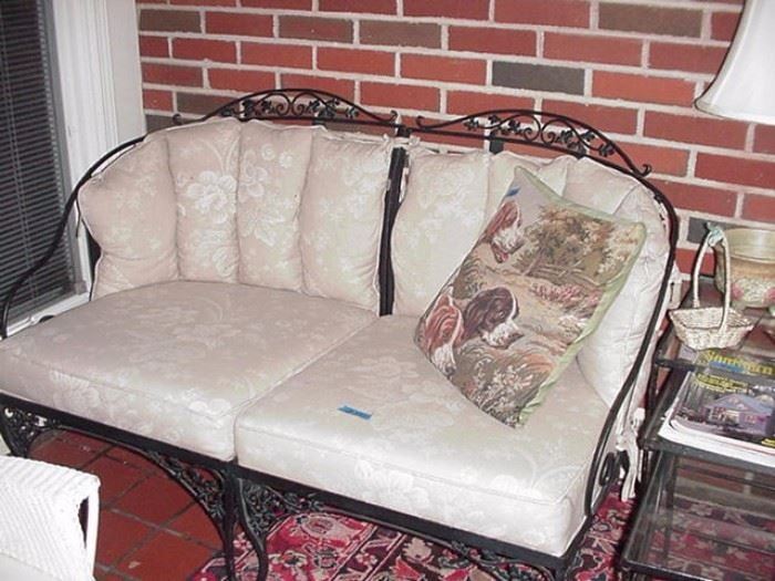 Wrought iron sofa by Woodard