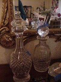 Waterford crystal decanters