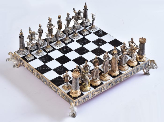 La Bottega del Vasari Chess Set                                                  bid today thru March 24th at www.fairfieldauction.com