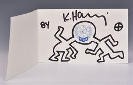 Keith Haring ink drawing bid today thru March 24th at www.fairfieldauction.com