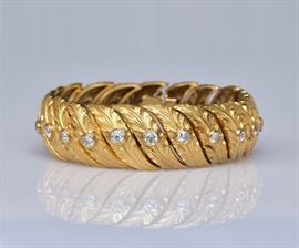 Cartier 18k gold with diamonds bracelet bid today thru March 24th at www.fairfieldauction.com
