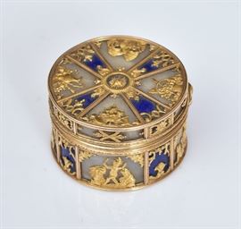 French gold mounted hardstone bonbonerie bid today thru March 24th at www.fairfieldauction.com