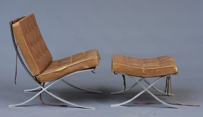 Ludwig Mies van der Rohe, Barcelona chair for Knoll                                                                                               bid today thru March 24th at www.fairfieldauction.com