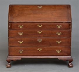 Chippendale slant front desk