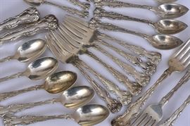 Mauser sterling flatware set. 145 pcs