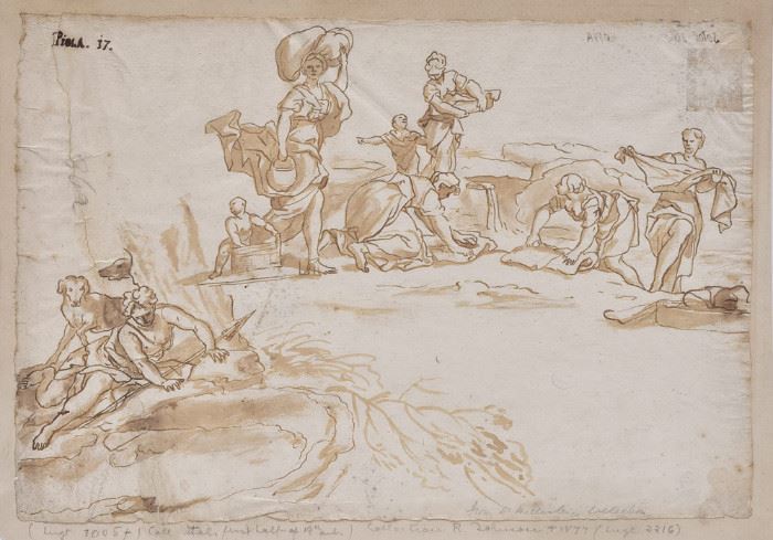 old master drawing 
possibly by Piola
