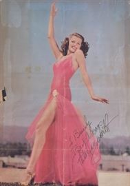 autograph collection, 1940s movie stars including Judy Garland, Clark Gable, Rita Hayworth, Bette Davis, etc.                                                      Bid today thru March 24th at www.fairfieldauction.com