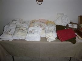 Assortment of linens