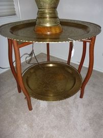 Moroccan brass side table