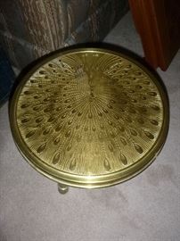 Vintage Moroccan brass foot warmer
