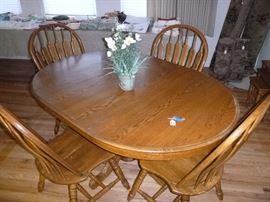 5 Piece oak dining set