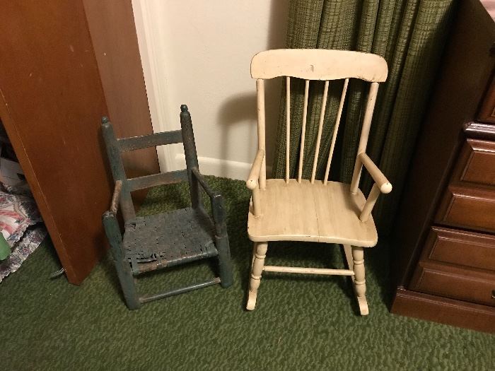 Vintage children’s chairs