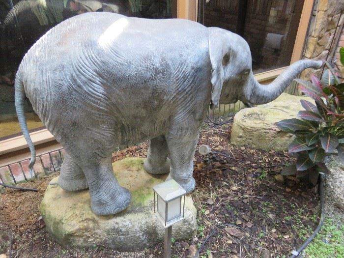 Monumental Bronze Baby Elephant Fountain