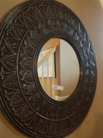 Large decorative mirror, approx 24" D