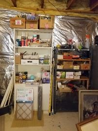 Workshop area of basement