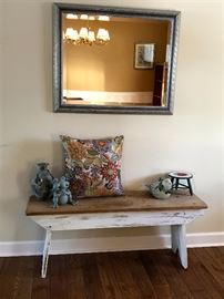 Here's my fave bench beneath a mirror 