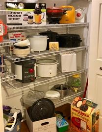 Pantry full of small appliances