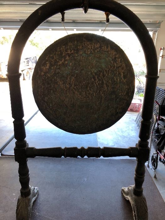 Antique iron gong.  