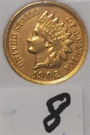 1902 Indian Head Penny Cent Gem BU High Grade