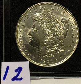 1921 Morgan Silver Dollar Gem BU Proof-Like