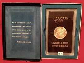 1884-CC Morgan Silver Dollar $1, GSA Holder Carson City Mint, BU GEM