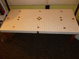 Mid-century tile-top table